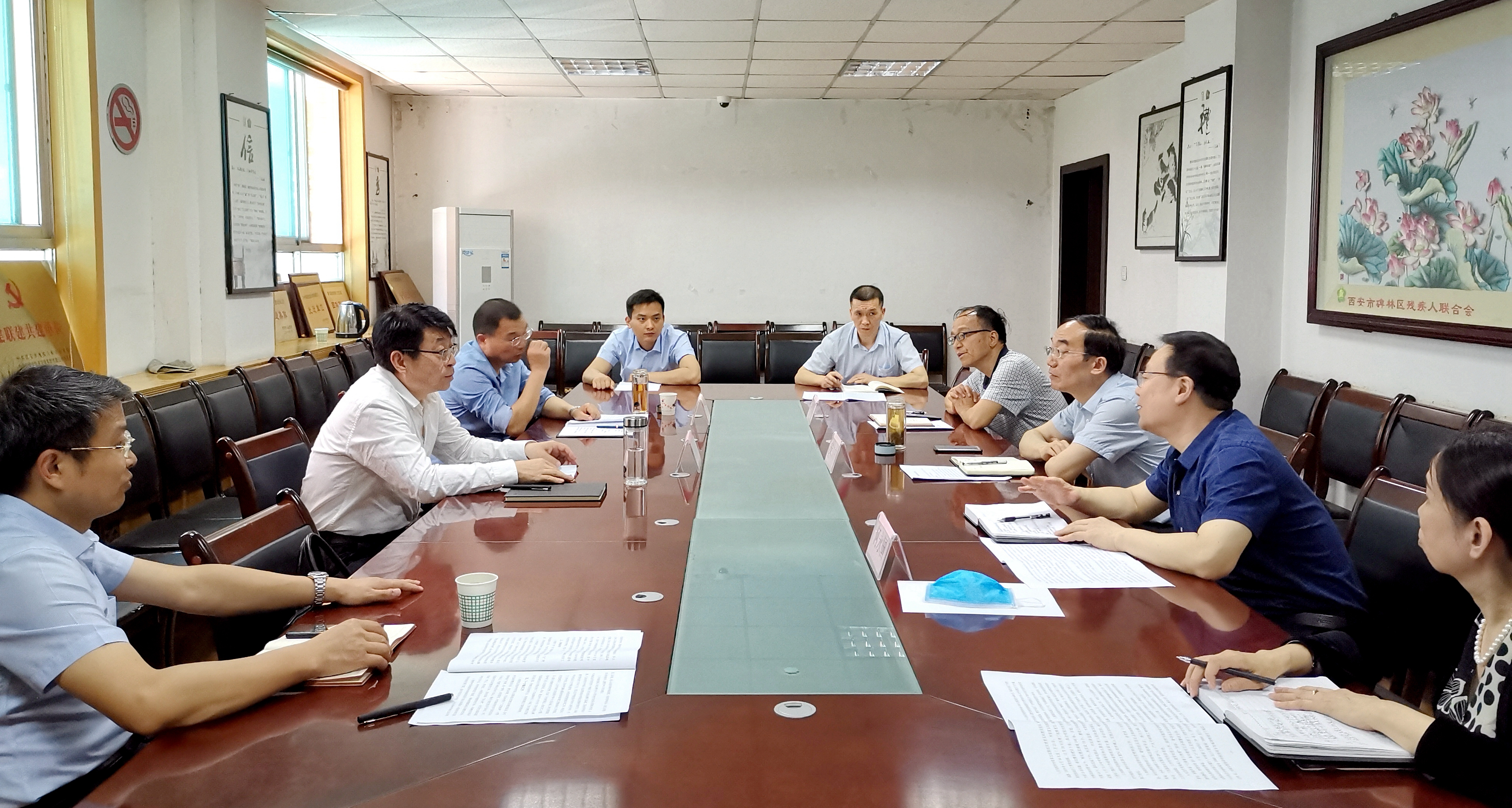 贠笑冬副市长一行来西安市残联调研指导工作