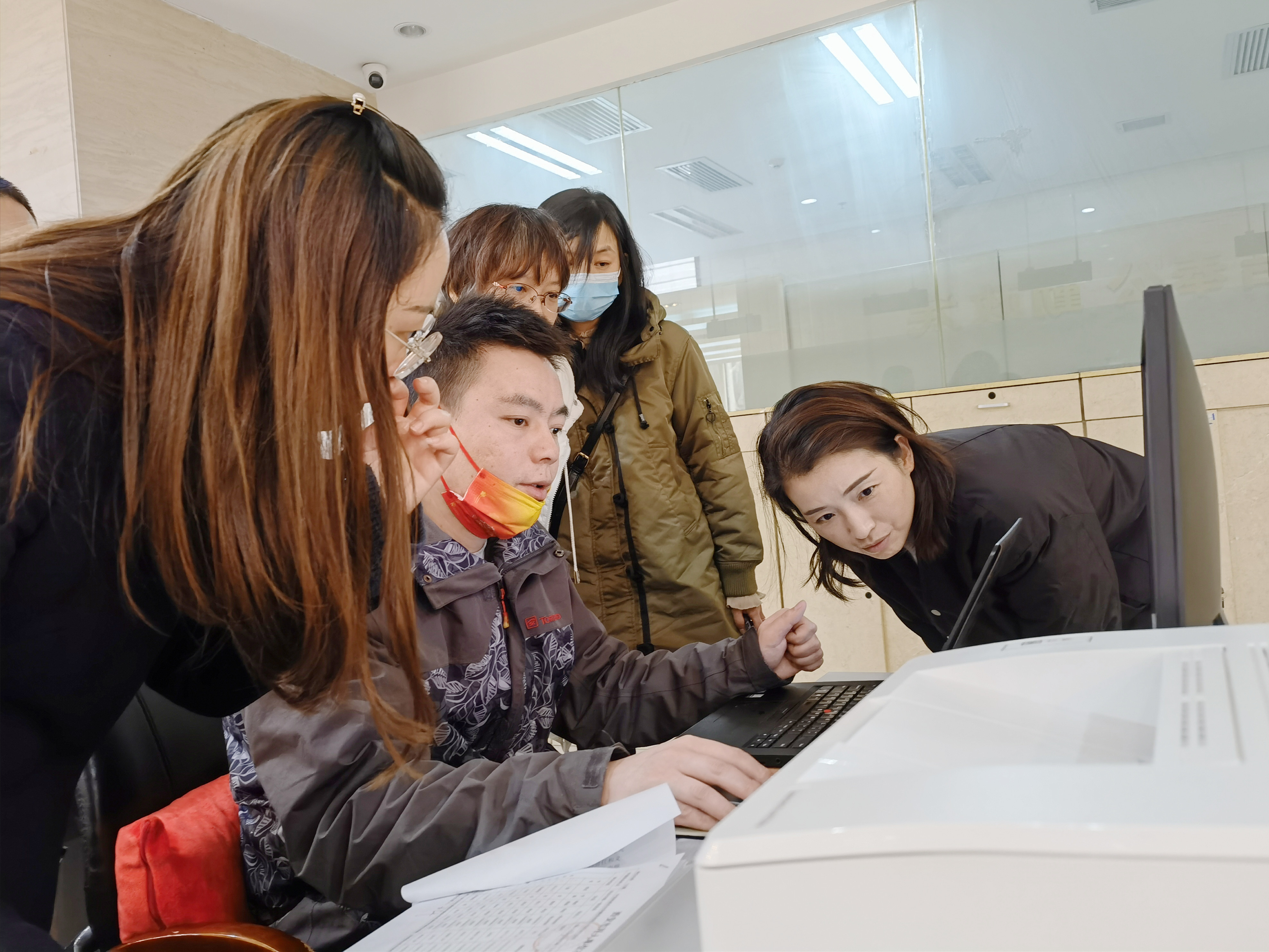 全省按比例就业联网认证系统在市中心进行测试